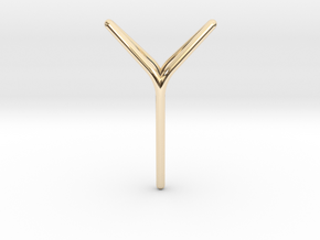 YOUNIVERSAL Fine Pendant. Soft Elegance in 14k Gold Plated Brass
