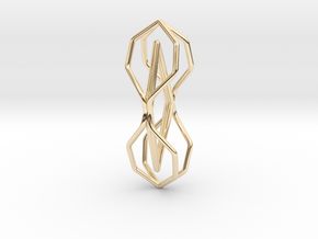 A-LINE Timeless, Pendant in 14k Gold Plated Brass