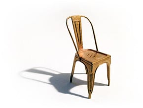 1:24 Pauchard Chair in Natural Brass