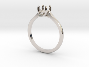 Solitaire in Rhodium Plated Brass