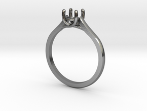 Solitaire in Polished Silver