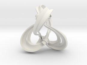 Figure 8 knot complement triangulation (0.8 scale) in White Natural Versatile Plastic