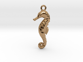 Sea Horse Pendant in Polished Brass