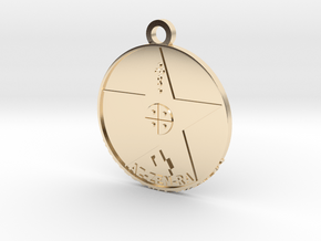 Metatronia Therapy Pendant w/ Large Bale in 14k Gold Plated Brass