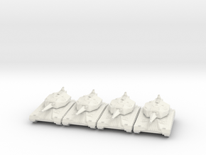 Battle Tank Platoon 10mm in White Natural Versatile Plastic