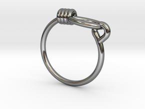 Rope Chain Ring - Sz. 5 in Fine Detail Polished Silver