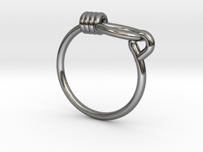 Rope Chain Ring - Sz. 8 in Fine Detail Polished Silver