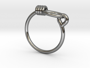 Rope Chain Ring - Sz. 9 in Fine Detail Polished Silver