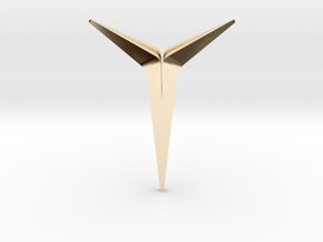 YOUNIVERSAL Sharp, pendant in 14k Gold Plated Brass