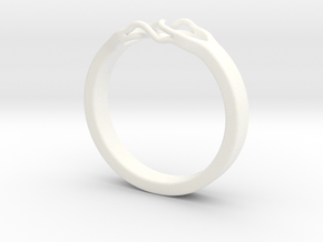Roots Ring (19mm / 0,75inch inner diameter) in White Processed Versatile Plastic