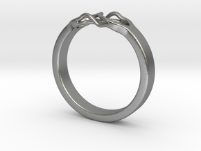 Roots Ring (20mm / 0,78inch inner diameter) in Natural Silver