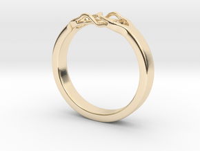 Roots Ring (23mm / 0,9inch inner diameter) in 14k Gold Plated Brass