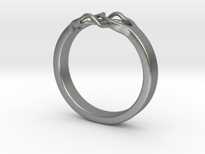 Roots Ring (24mm / 0,94inch inner diameter) in Natural Silver