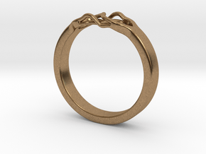 Roots Ring (28mm / 1,1inch inner diameter) in Natural Brass