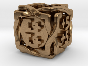 'Twined' Dice D6 MTG +1/+1 Counters die in Natural Brass