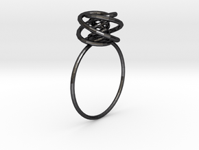 ring in Polished and Bronzed Black Steel