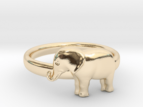 Elephant Ring in 14k Gold Plated Brass