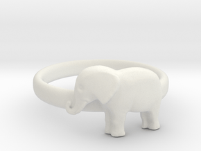 Elephant Ring in White Natural Versatile Plastic