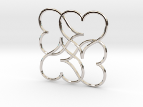 Heart Earring or Pendant in Platinum