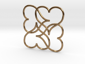 Heart Earring or Pendant in Natural Brass