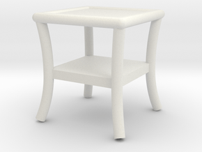 1:48 Patio Side Table in White Natural Versatile Plastic
