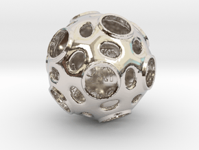 ZWOOKY Style 3412  -  Sphere in Rhodium Plated Brass