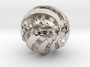 ZWOOKY Style 3411  -  Sphere in Rhodium Plated Brass