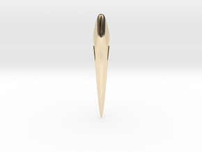 SHARP SPACER Pendant. Smooth Shaped for Perfect Co in 14K Yellow Gold
