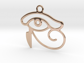 The Eye Of Horus in 14k Rose Gold Plated Brass