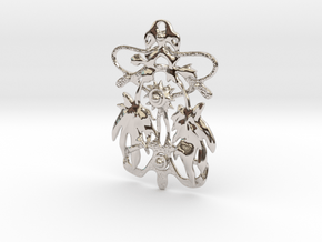 Nature 001 in Rhodium Plated Brass
