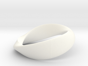 01-Mobius Ring No.13 in White Processed Versatile Plastic