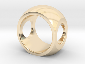 RING SPHERE 1 SIZE 8  in 14k Gold Plated Brass