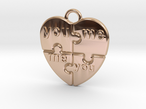 You And Me in 14k Rose Gold Plated Brass