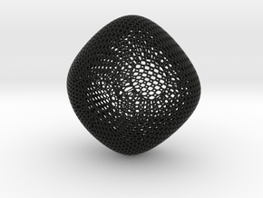 Chandelier (round honeycomb) in Black Natural Versatile Plastic