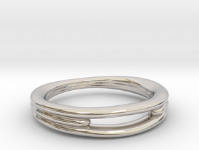 Tres 1 in Rhodium Plated Brass