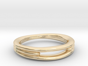 Tres 1 in 14k Gold Plated Brass
