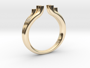 Tres 2 in 14k Gold Plated Brass