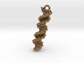 DNA Molecule Earring / Pendant Silver in Natural Brass