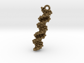 DNA Molecule Earring / Pendant Silver in Natural Bronze