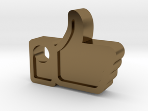 Facebook Like Pendant in Polished Bronze
