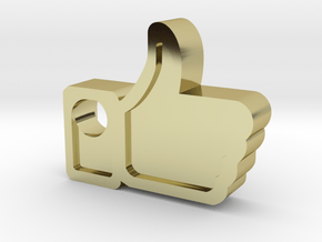 Facebook Like Pendant in 18k Gold Plated Brass