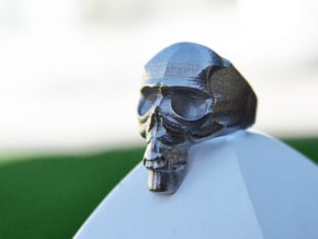 Skull Ring size 14 in White Natural Versatile Plastic