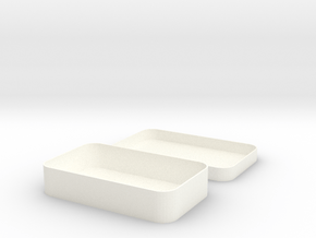 Parametric Rounded Box in White Processed Versatile Plastic
