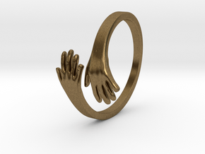 Hand Ring in Natural Bronze