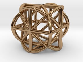 Cube-Ball Pendant in Polished Brass