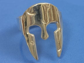 Spartan Helmet Ring - Size US 9.25 in Polished Silver