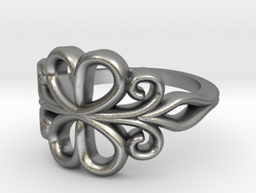 Swirl Ring in Natural Silver