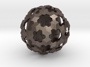 ZWOOKY Style 3423  -  Sphere in Polished Bronzed Silver Steel