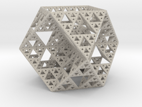 Sierpinski Cuboctahedron Fractal in Natural Sandstone