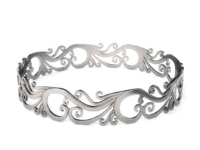 Silver Filigree Bracelet - Medium in Fine Detail Polished Silver